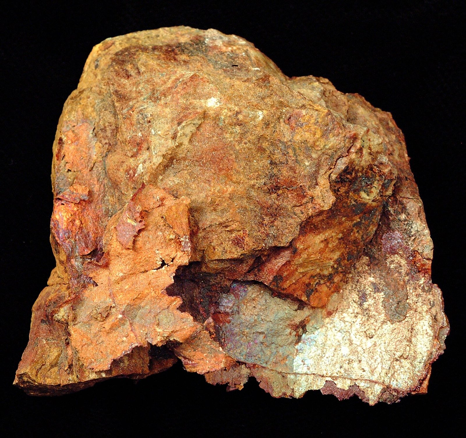 Native copper specimen with oxidised surface (illustrative)
